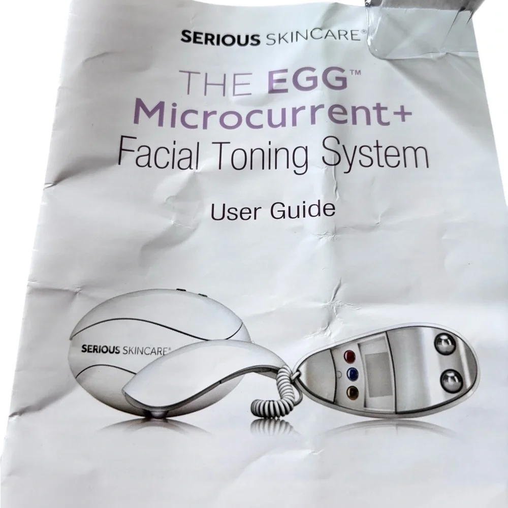 Serious Skincare The Egg Microcurrent Facial Toning System Firms Face Neck New